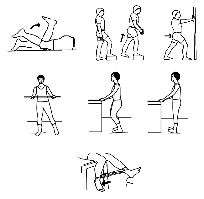 Коленный сустав реабилитация после операции сколько длится. Гимнастика после операции эндопротезирования коленного сустава. ЛФК после эндопротезирования тазобедренного сустава упражнения. Лечебная физкультура после эндопротезирования коленного сустава. Упражнения после операции на коленном суставе эндопротезирование.